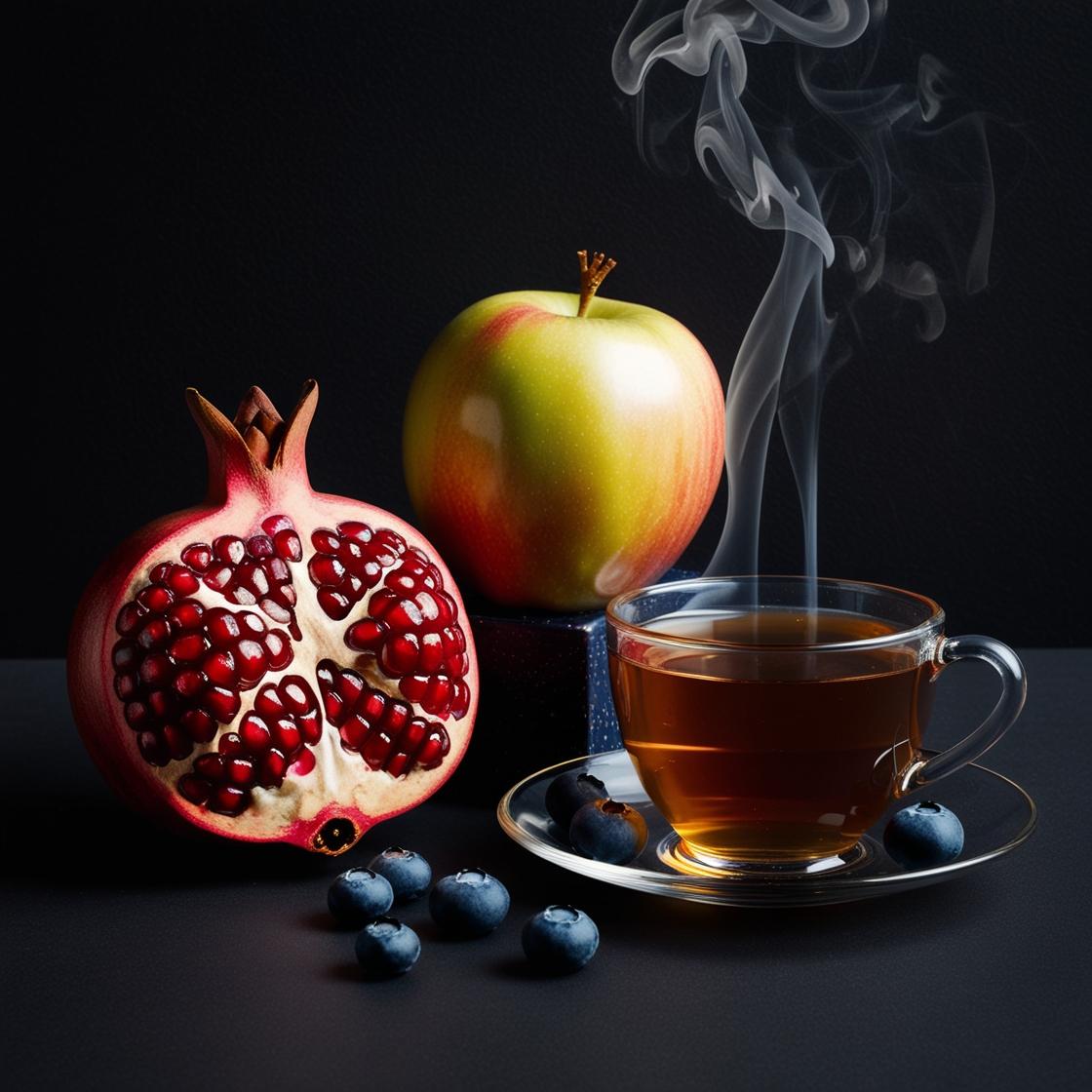 Homemade Granatapfel-Blaubeer Tee